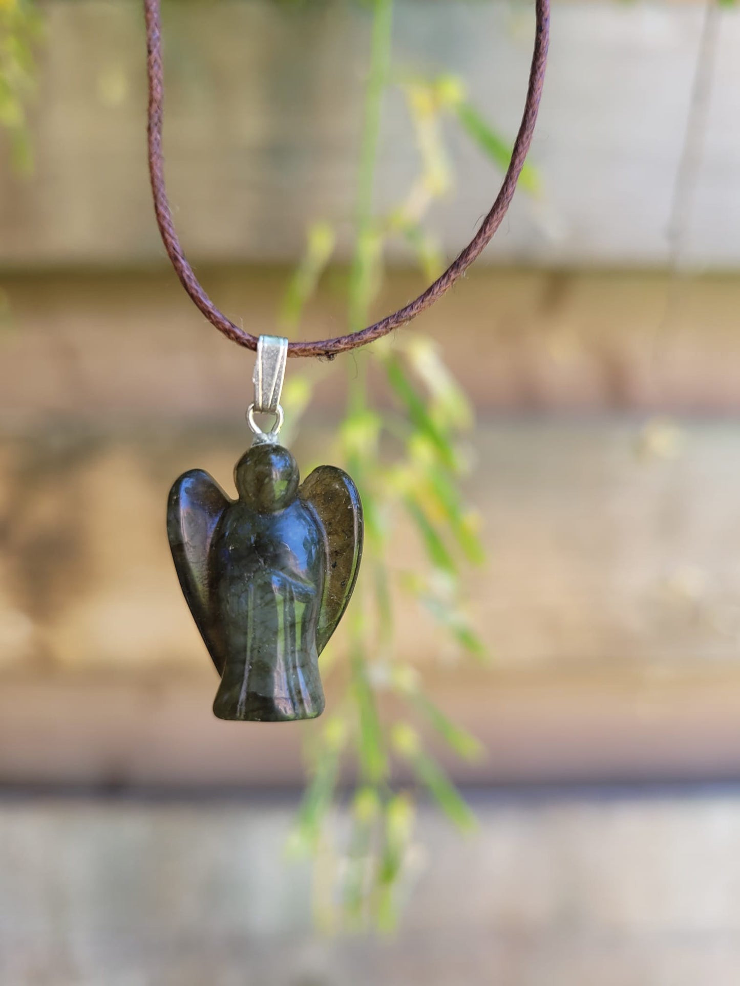 Angel with coding: Grounding - Red Jasper 35 mm