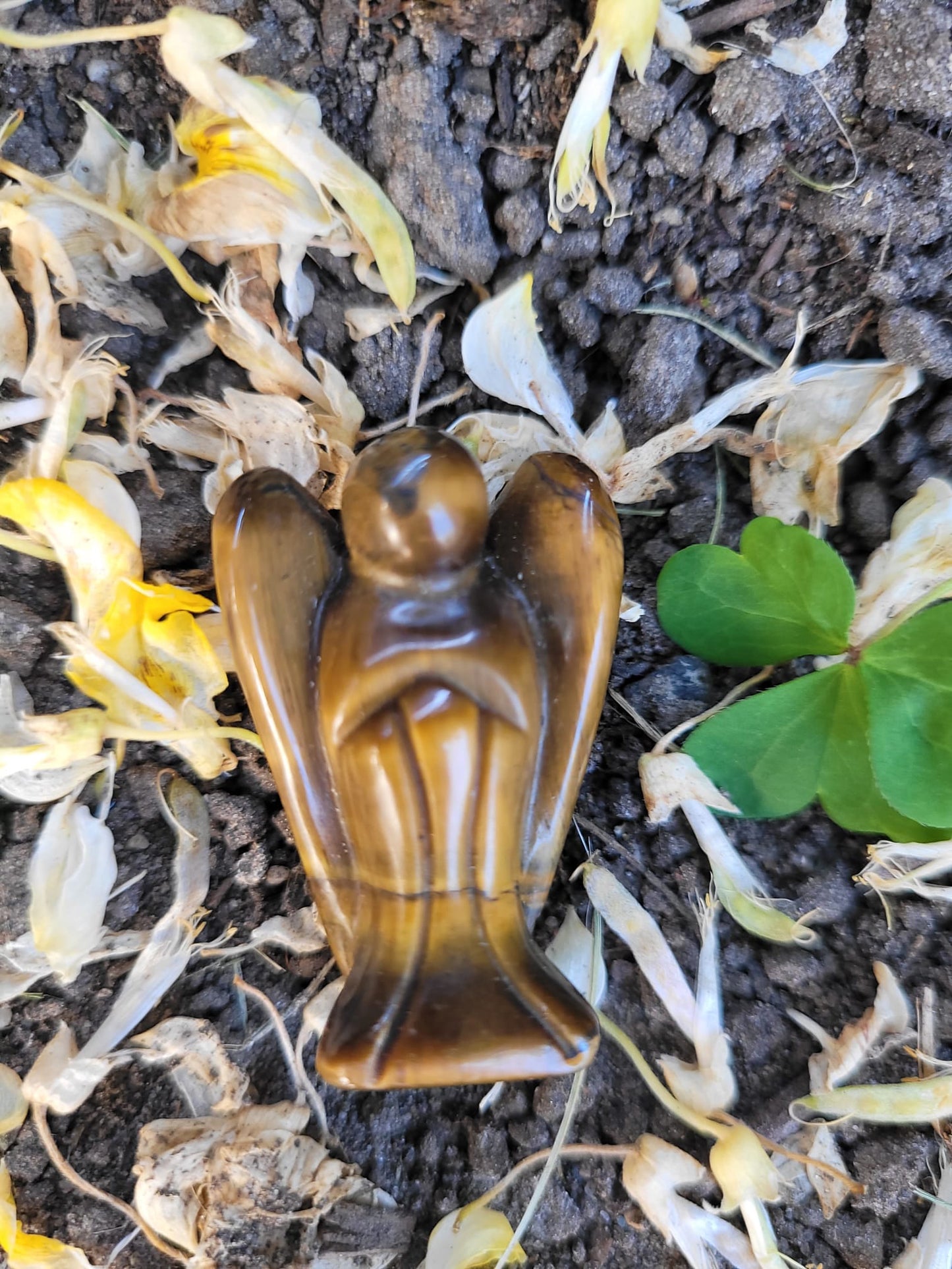 Angel with coding: Grounding - Red Jasper 35 mm