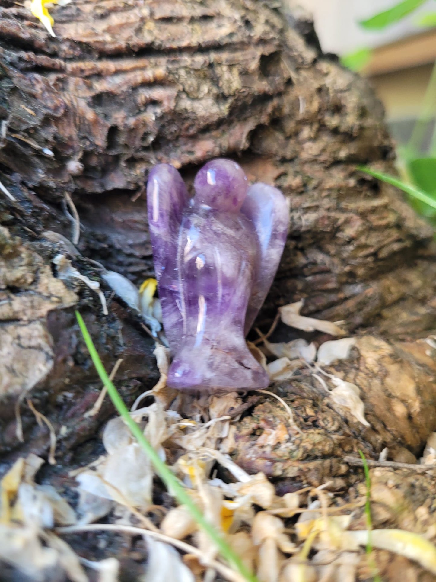 Angel with coding: Grounding - Red Jasper 35 mm