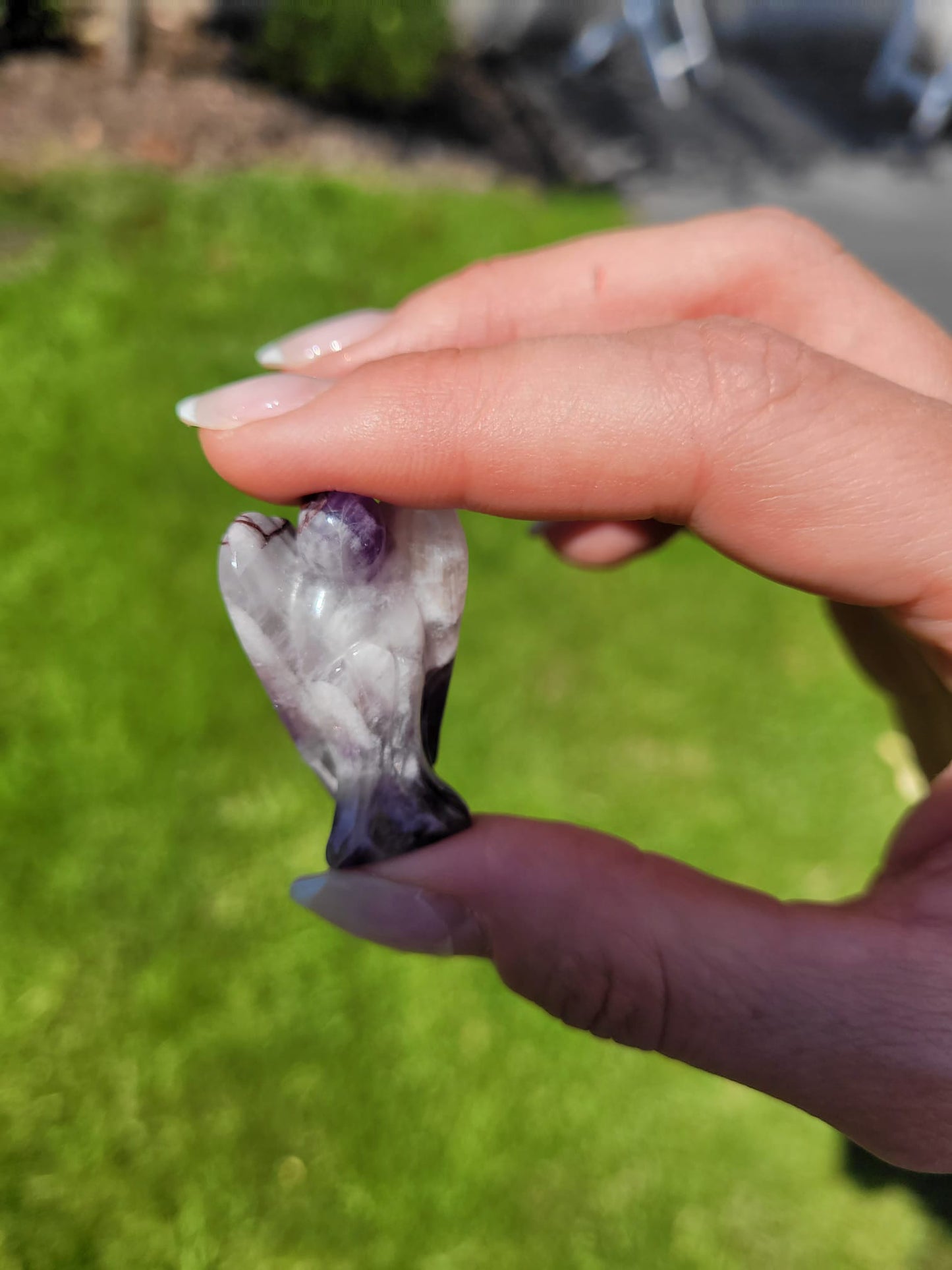 Angel with coding: Grounding - Red Jasper 35 mm