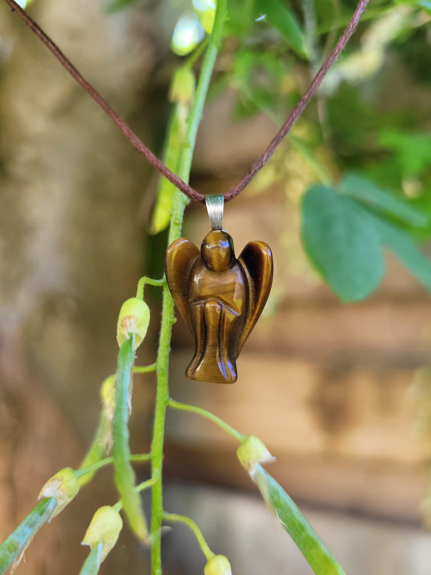Angel with coding: Grounding - Red Jasper 35 mm