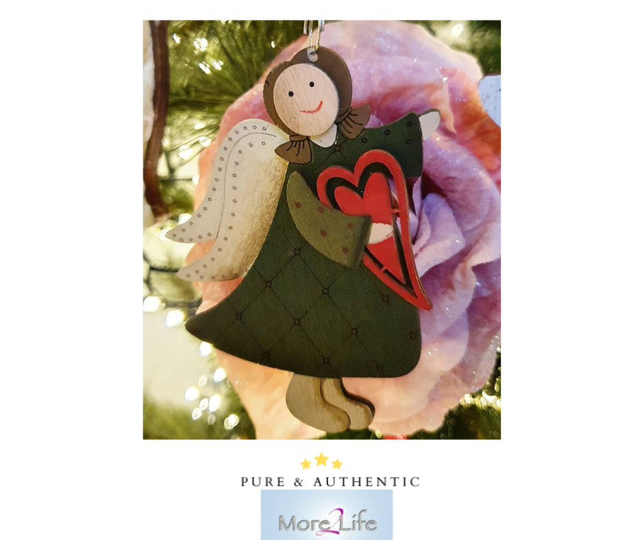 Christmas angel grow with heart