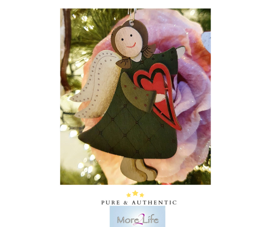 Christmas angel grow with heart