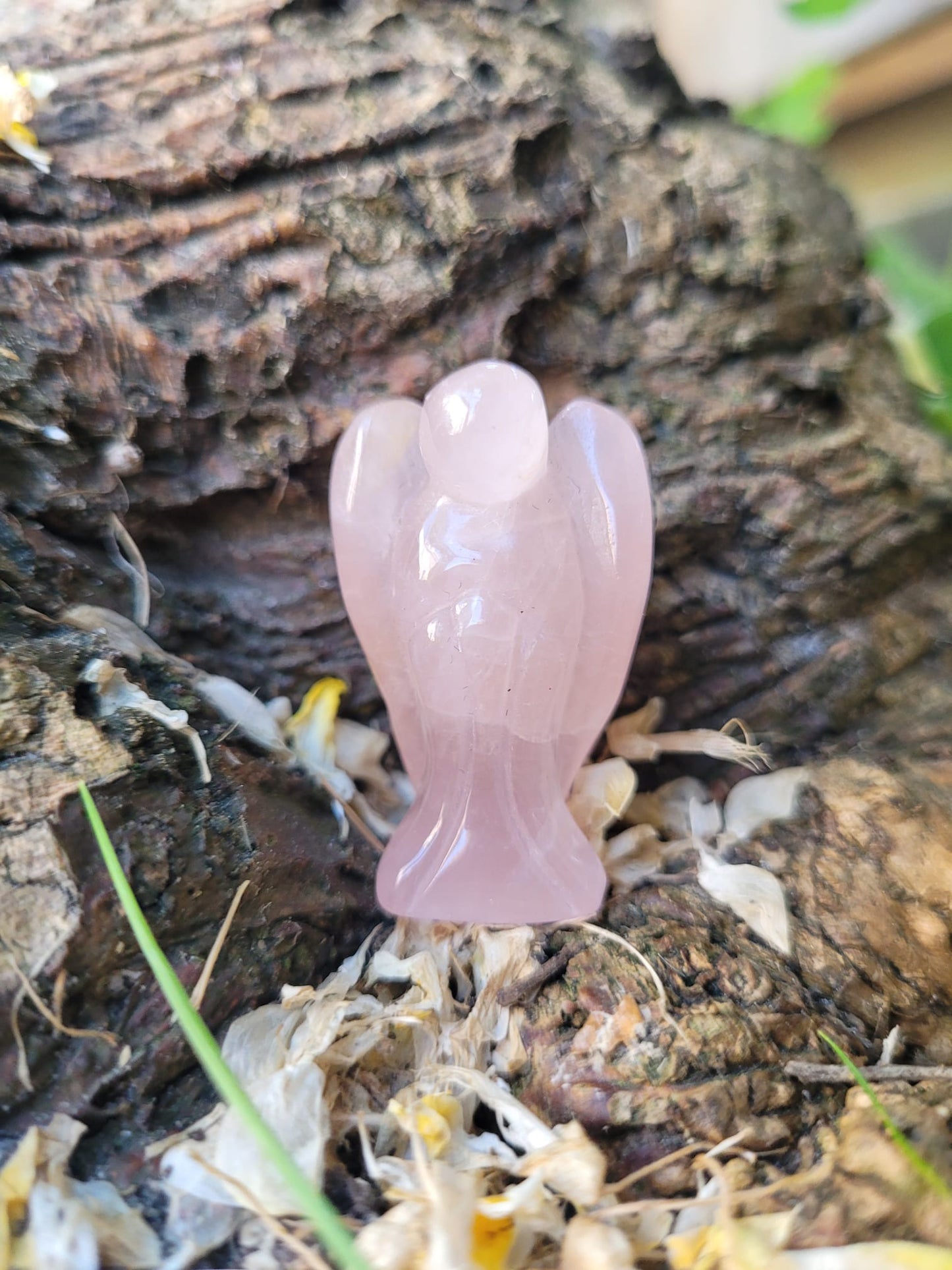 Angel with coding: Unconditional Love - Rose Quartz 35mm