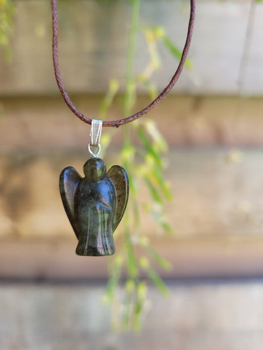 Labradoriet: Engel hanger + koord voor Bescherming