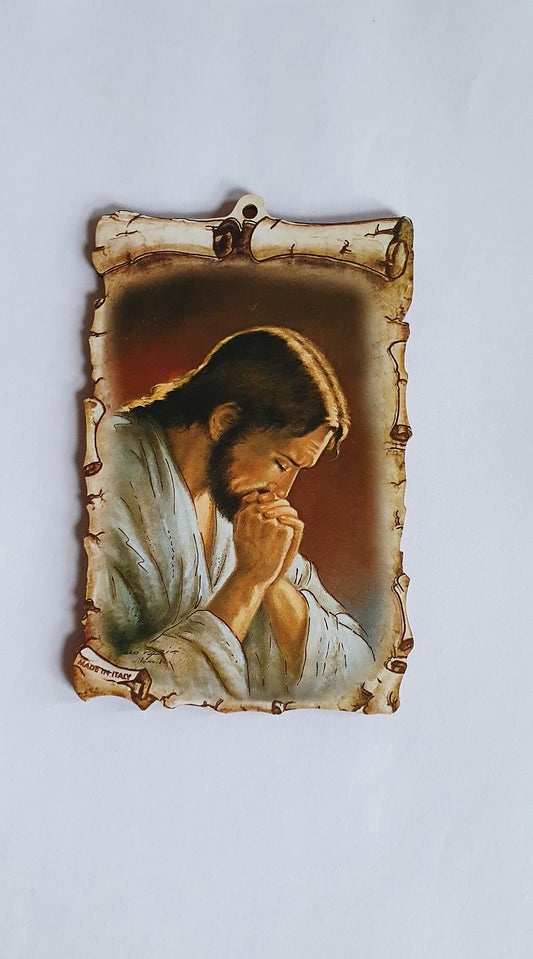 Icoonplaatje Biddende Jezus