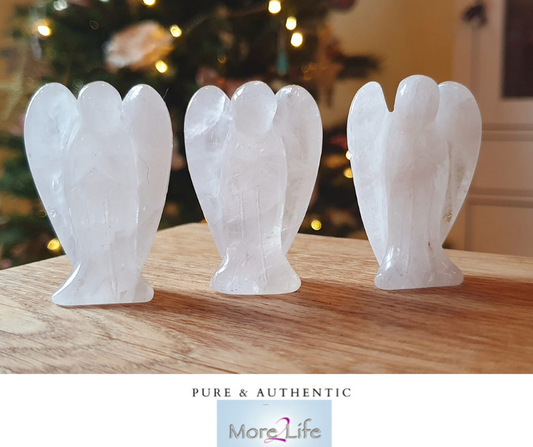 Bergkristal staande engel 50 mm
