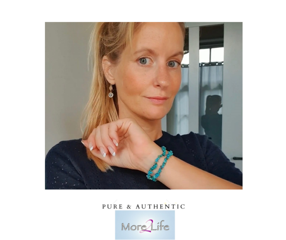 Turquoise nature split bracelet - For luck and prosperity