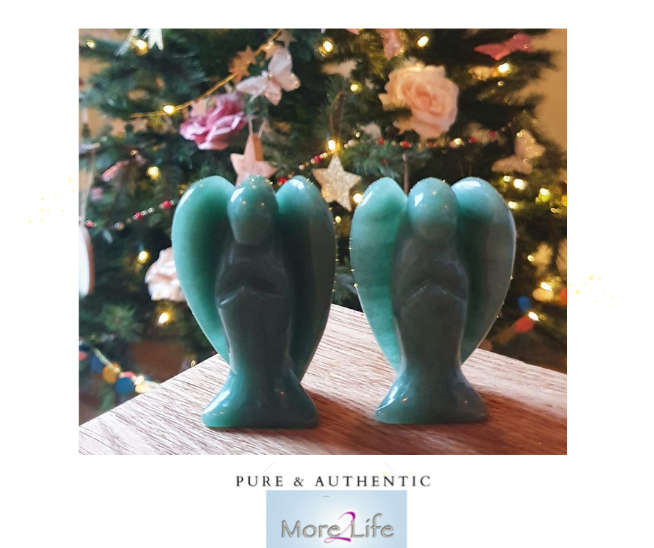 Aventurijn staande engel 70mm