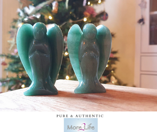 Aventurijn staande engel 70mm