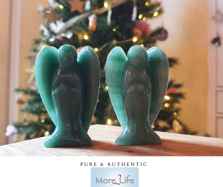 Aventurijn staande engel 70mm