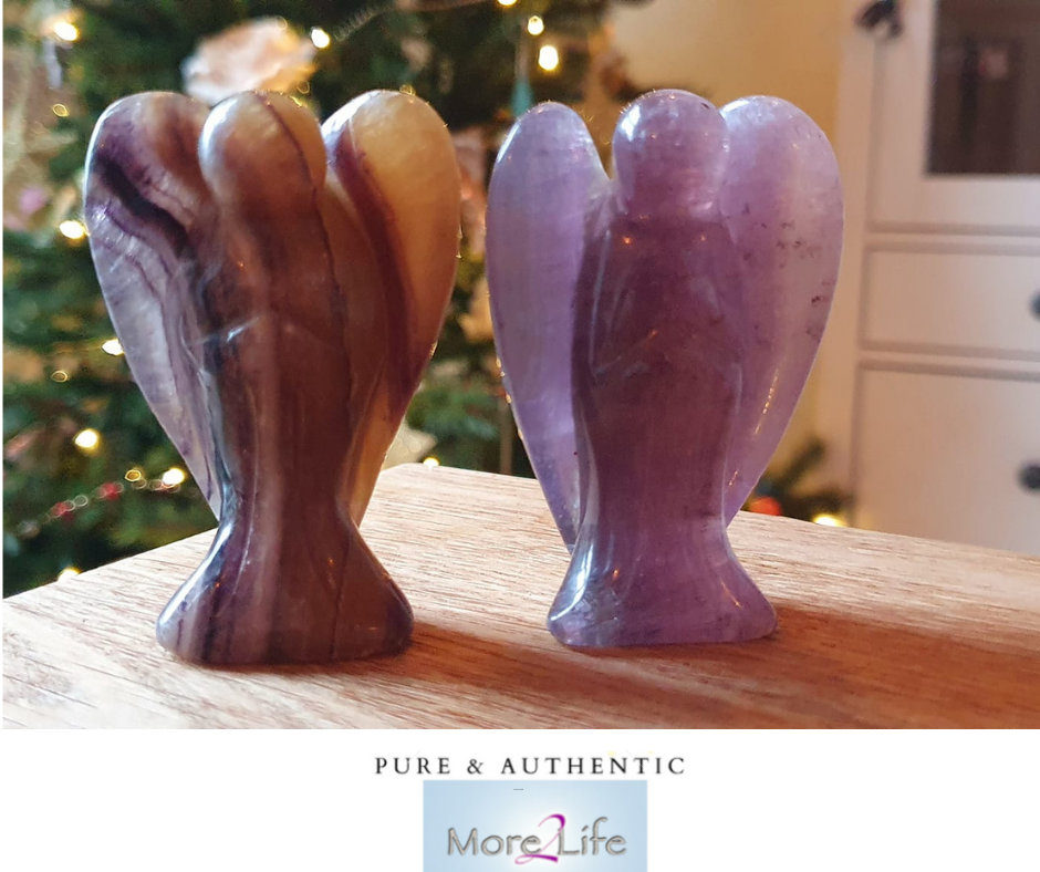 Fluoriet staande engel 70mm