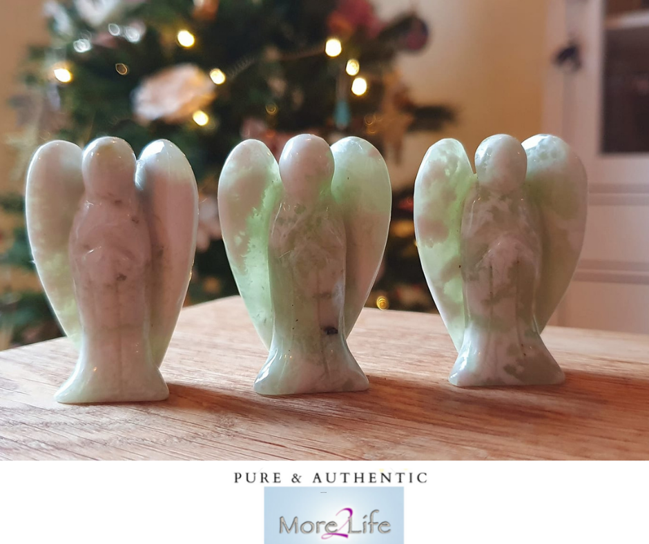 Jade serpentijn staande engel 50mm