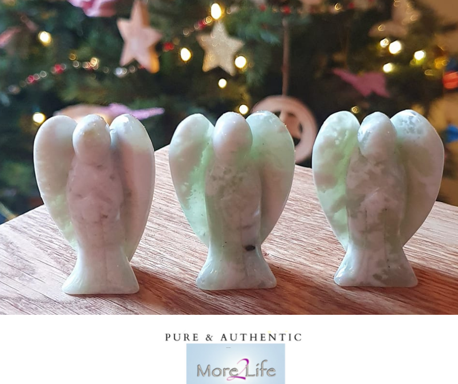 Jade serpentijn staande engel 50mm